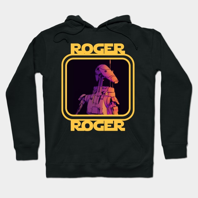 Roger roger droid Hoodie by Submarinepop